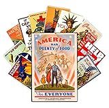 HK Studio Vintage WW1 Posters - WWI Propaganda Decals for Bedroom, Pub, Bar & Man Cave - Pack of 12