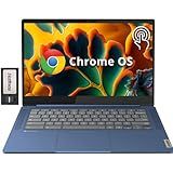 Lenovo IdeaPad Slim 3 Chromebook, 14″ FHD IPS Anti-GlareTouchscreen, MediaTek Kompanio 520, 4GB LPDDR4X, 224GB Storage(64GB eMMC+160GB Docking Station Set), Webcam, WiFi 6, Chrome OS, Blue