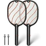 2 Pack Zapper Electric Zapper - Indoor Outdoor Zapping Racket for Control - Safe to Touch with 3-Layer Safety Mesh