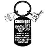 UVIBEW Engineer Gifts for Men Engineer Keychain Cool Gifts for Engineers Graduation Gift for Him Electrical Engineering Gift for School Student