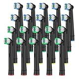 Replacement Brush Heads Compatible with Oral B Soft Electric Toothbrush - Efficient Stain Removal, Gentle on Teeth, for Pro 1000/Genius/Smart Series, 20 Pack