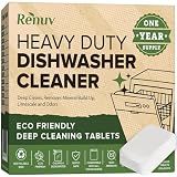 Renuv® Heavy Duty Dishwasher Cleaner & Deodorizer, Descaler, 12 XL Tablets