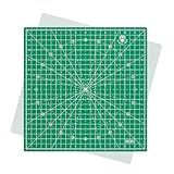 Headley Tools 12"x12" Rotating Cutting Mat, Self Healing Mat with 360-Degree Rotation & Anti-Slip Base, Sewing Board Cutting Mat Perfect for Fabric Quilting Leather Hobby Project, Green