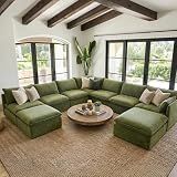 Cloud Modular Hosting Sectional, Oversized Deep Seat Comfort, Luxe Chenille