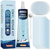 Air Mattress Patch Kit, Heavy Duty Inflatable Repair Kit for Air Mattress, Bounce House, Inflatable Toys, PVC Boat, Tent, Swimming Ring, UV- Resistant Waterproof TPU Pool Repair Glue, Heavy Duty