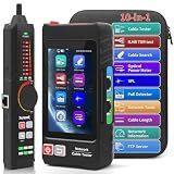 Multifunction Network Caber Tester,UTP Ethernet Cable Tester,Cable Tracer,4" IPS Touch Screen Network Tester Support VFL,OPM,POE++ Detect,RJ45 TDR,Length,FTP,Network Tools IP/LLDP/CDP/PPPOE/Tracer
