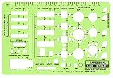 Rapidesign 1/4 Inch Banquet/Seminar Planner Template, 1 Each (R708)