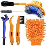 Qihengzhijia 7PCS Bike Cleaning Brush Tool Kit - Bicycle Chain Cleaner Brush Set Suitable for Dirt/Road/Mountain/BMX/Hybrid/Folding Bike