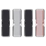 Phone Strap, CISID 4 Pcs Phone Finger Holder Back of Phone Grip with Stand Suitable for iPhone Samsung and Most Smartphones(Black Black Silver Rose Gold 4PCS)
