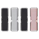 Phone Strap, CISID 4 Pcs Phone Finger Holder Back of Phone Grip with Stand Suitable for iPhone Samsung and Most Smartphones(Black Black Silver Rose Gold 4PCS)
