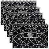 CASMONAL A5 Big Check Registers for Personal Checkbook, Checkbook Register & Financial Transaction Ledger Book for Small Business, Track Payments, Deposits, Debit Card and Bank Account, Black, 5 Pack