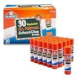 Elmer's All Purpose School Glue Sticks, Acid-Free and Washable, Clear, 7 Grams, 30 Count - Craft Projects, Poster, Vision Board, Classroom Supplies, #1 Teacher Brand