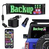 KJOY USB 5V LED Sign, Bluetooth, App Control, Flexible, Programmable Custom Text Pattern Animation Scrolling Display for Car, Store, Party, Bar, Hotel, Concert, 14.6''x3.6''