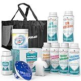 Poolacc Bromine Hot Tub Starter Kit: Includes Extra-Capacity Chemicals, 50 Test Strips, Dispenser & Accessories | All-in-One Spa Maintenance Set