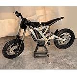 AIVONO 1:9 Scale Electric Dirt Bike Model Compatible with Surron Light Bee X, Motorcycle Miniature with Functional Suspension, Gift for Dirt Bike Fans (Silver)