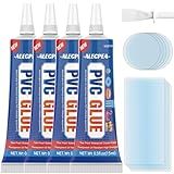 LECPEA Air Mattress Patch Kit, Pool Liner Patch Kit Waterproof, Transparent Inflatable Patch Repair Kit - Vinyl Repair Kit for Boat,Raft, Swimming Pool, Hot Tubs, Inflatables(15ml 4Pack)