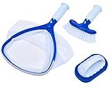 AnotherGifts Professional Spa Maintenance Kit with Skimmer, Brush and Scrubber Pad for Hot Tub and Small Pool Cleaning, All-in-One Cleaning Tool Set