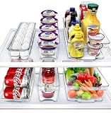 Sorbus Fridge Organizers and Storage Bins for Pantry & Fridge (6 Piece Set) | Stackable design maximizes shelf and cabinet space; useful for refrigerator, freezer and household organization.