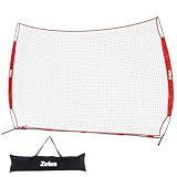 ZELUS Collapsible Barricade Backstop Net 12x9 ft, Net for Lacrosse, Baseball, Basketball, Soccer, Field Hockey and Softball Practice Barrier, Portable Hitting Net for Backyard, Park, with Carry Bag