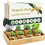 Organic Indoor Herb Garden Start Kit - Unique Gifts for Women, Christmas Gifts for Adults, Easy House Plant- Birthday for Women,House Warming Gift New Home- Fresh Herb Garden DIY Crafts for Adults