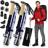TREKOLOGY Trek-Z Collapsible Hiking & Trekking Poles - Balance Support for Seniors, Women, and Men, 2pc Per Set