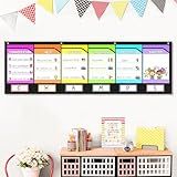 AKAYOK 6 Pockets Storage Pocket Chart for Classroom Small Group Management, Champs Chart, Poster, Photo Wall Display, Drawing, Classroom Organization and Storage (Black)