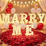 Pooqla Marry Me Light up Letters, Will You Marry Me Sign for Proposal