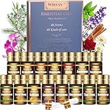 Wtrcsv Essential Oils Set - Top 15 Scents for Diffuser, Humidifier, Skin Care, Aromatherapy, Massage, Candle & Soap Making - Fragrance Gift Set (5ml)