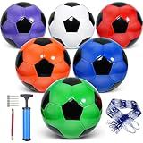 DHYLRICHER 6-Pack Christian Charity Donation Soccer Balls with Pump, Official Size 5, Deflated Bulk Set for Samaritan's Purse Operation Christmas