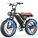 Off Road Electric Bike for Adults 16"/20" Fat Tire 1500W Full Suspension 55+ Miles Bright Headlight Long ctric Motorcycle All-Terrain