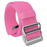 ASA TECHMED Gait Belts for Seniors, Belt to Lift Elderly Standing Assist Aid Quick Release Buckle for Caregivers, Nurses, Home Health Aides, Physical Therapists - 60" Pink