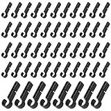 52 Pcs Hard Hat Clips for Headlamp - LED Light Helmet Clips - Easily Mount Headlamp on Narrow-Edged Helmet - Anti-Slip Stable