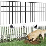42.5ft(L) x 13in(H) Animal Barrier Fence, 30 Panels No Dig Garden Fence for Dog Rabbit, Rustproof Anti Digging Barrier, Garden Edging Border Ground Defense for Outdoor, Yard, Patio