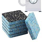6Pcs Anti-Vibration Pads,4"x4" High Density Rubber Shock Absorbing Washer Pads,Non-Skid Protector Mat,for Washing Machine Dryer Treadmill Compressor Furniture