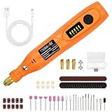 GOXAWEE Mini Cordless Rotary Tool Kit with 105pcs Accessories, USB Charging 5-Speed 18000rpm Multi-Purpose Art Craft Tool with 3.7V Li-ion Battery for Handmade Crafting and DIY Creations