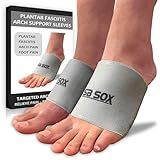 SB SOX Arch Support Sleeves for Plantar Fasciitis Relief (1 Pair) – Foot Compression Sleeves for Plantar Fasciitis and Arch Support for Everyday Use (Gray, Medium)