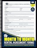 Month to Month Rental Agreement Forms Book: 50 Forms, Lease Templates for Landlords & Tenants | Property Management Documents, Rental Contracts, Legal Housing Forms & Real Estate Paperwork Organizer