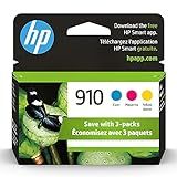 HP 910 Cyan, Magenta, Yellow Ink Cartridges for HP Printers (3-pack) | Works with Printer Series: OfficeJet 8010, 8020 Series, OfficeJet Pro 8020, 8030 | Eligible for Instant Ink | 3YN97AN