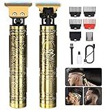 YOGINGO Professional Hair Trimmer for Men, Cordless Rechargeable Beard Trimmer Hair Clippers for Men, Metal Body Cutting Grooming Kit, Beard Shaver Barbershop, Bronze