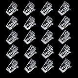 ZBX 20PCS Nail Tips Clip Transparent Quick Building Nail Forms Nail Clips for Finger Nail Extension UV LED Builder Clamps Manicure Nail Art Tool