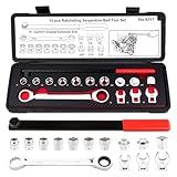 Feikenee 15PCS Serpentine Belt Tool Set, Professional Ratcheting Serpentine Belt Tensioner Tool for Removing and Installing Automotive Serpentine Belts