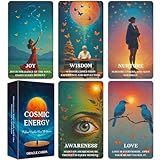GZXINKE Cosmic Oracle Cards, Universe Message Oracle Cards for Beginners, Inner Strength, Spiritual Guidance Oracle Deck, Universal Wisdom for Daily Use, Readings, and Meditation