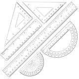 AOBSO 6 Piece Geometry Set, Professional Drafting Tools