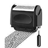 Identity Theft Protection Roller Stamp, 1 Refill Ink - Confidential Roller Stamp for Identity Protection & Security Stamps- Blocking Out Privacy Information and Guard Your Address and ID