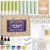 JUYRLE Lip Balm Making Kit- Coconut Lip Gloss Kit with Beeswax, Jojoba Oil, and Coconut Oil for Adults & Girls, Make Your Own Lip Balm– DIY Moisturizing Lip Care