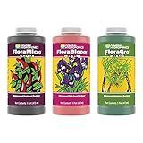 General Hydroponics FloraSeries Hydroponic Nutrient Fertilizer System with FloraMicro, FloraBloom and FloraGro, 1 pt.