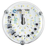 Ledytech 4 inch LED Retrofit Light Kit for Ceiling Fan Light Replacement Panel PCB 18W 6000K 2200LM 120V CRI90 Dimmable ETL (White 6000K)