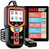 2025 Upgraded OBD2 Scanner Diagnostic Tool, Check Engine Lights and Clear Vehicle Trouble Codes with Professional Battery Start Test, Cloud Printing Enhanced Car Scanner for All Vehicles Since 1996