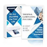 200 Pack 5mil 4“x6" Thermal Laminating Pouches Badge Laminate Pouches Clear Laminated Luggage Tags Printable Laminator Pouches for Business Permits Cards (200, 4"x6"-5mil)