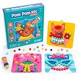 Educational Insights Pom Pom Kit - Arts and Crafts for Kids, Mess Free Crafting Supplies & Projects, Preschool Creativity, DIY Sensory Activity for Toddlers, Creative Gift, Girls and Boys Ages 5+